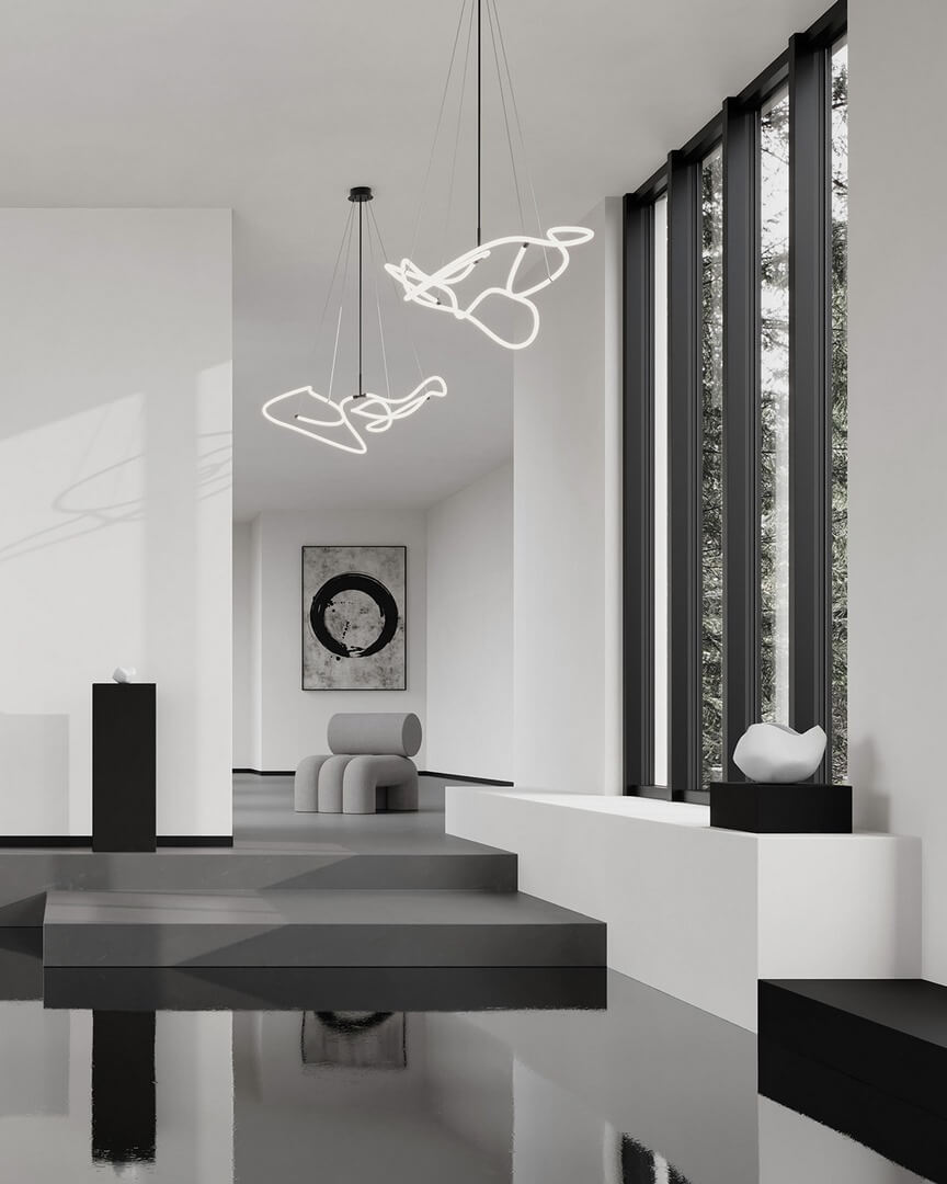 Lampa wisząca nowoczesna LED 233012 Ghost Chandelier Mini – Neon 101 Copenhagen