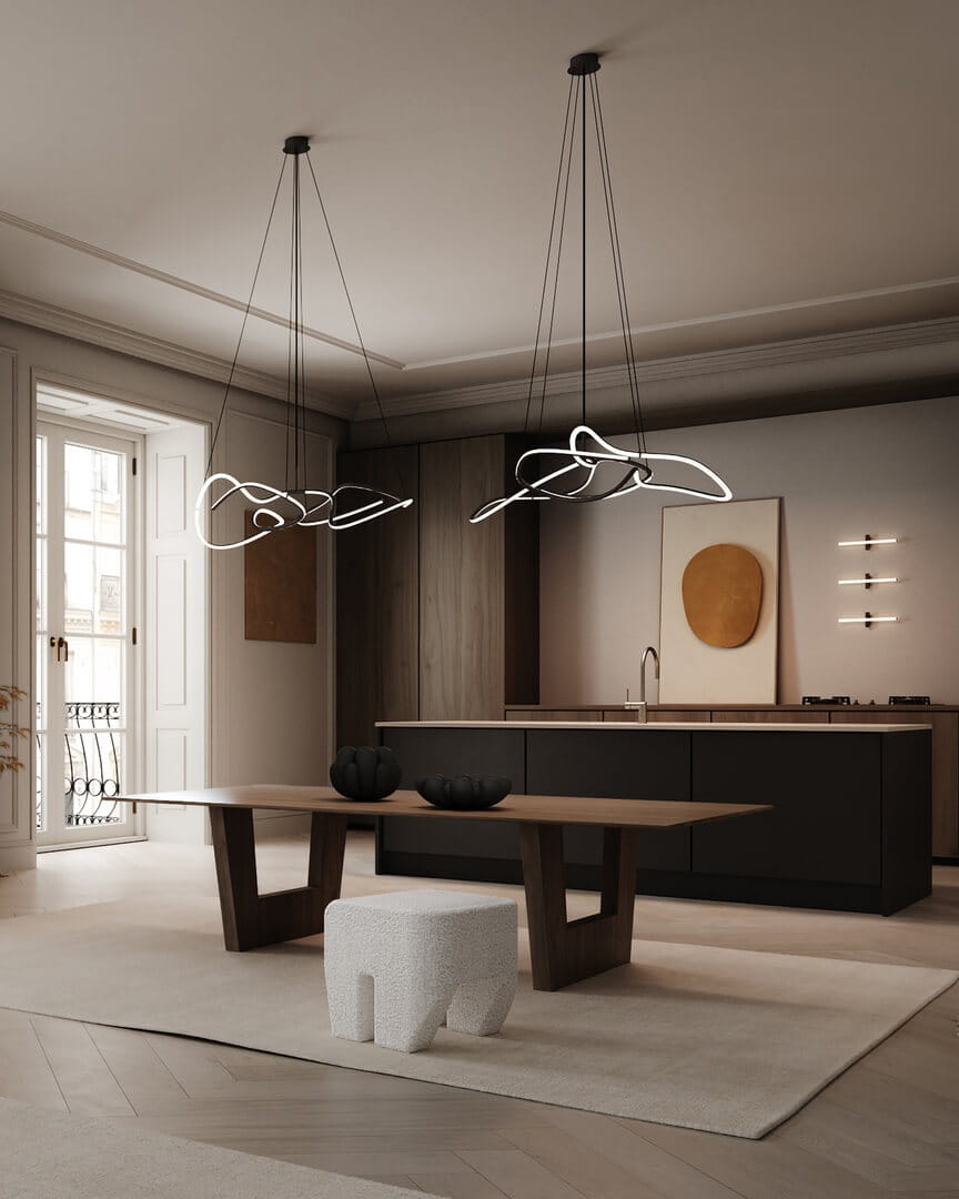 Lampa wisząca nowoczesna LED 243003 Ghost Chandelier Big Burned Black 101 Copenhagen