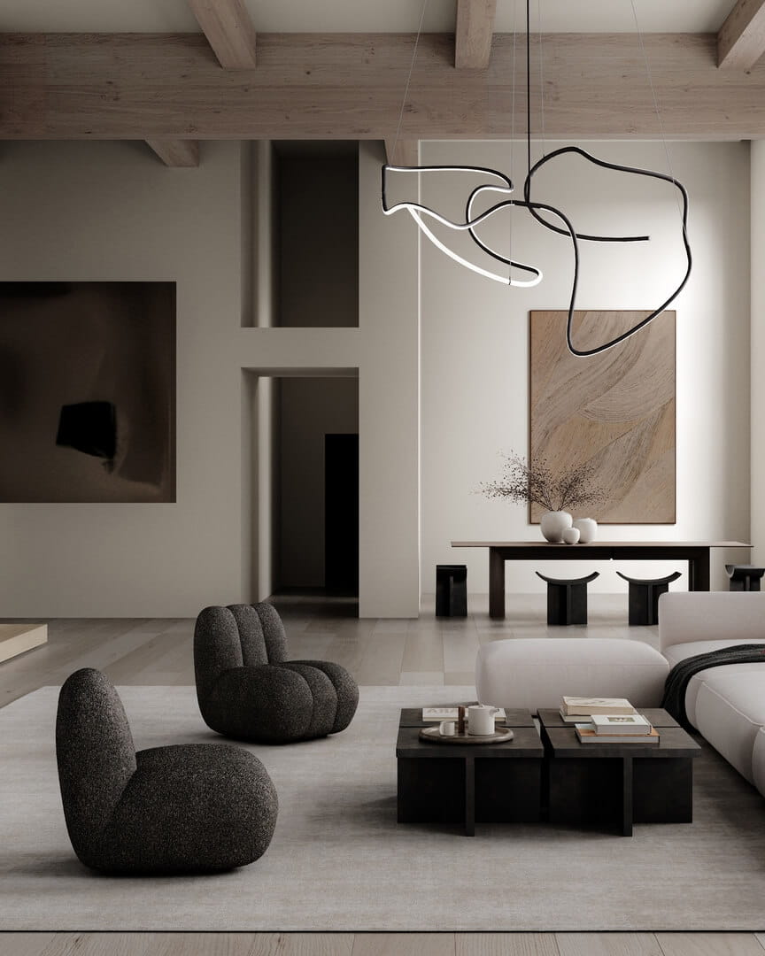 Lampa wisząca nowoczesna LED 243004 Ghost Chandelier Mini Burned Black 101 Copenhagen