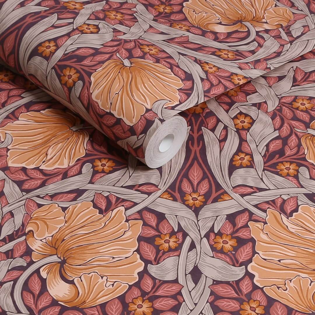Tapeta kwiaty i liście Graham & Brown Pimpernel 124239 William Morris At Home