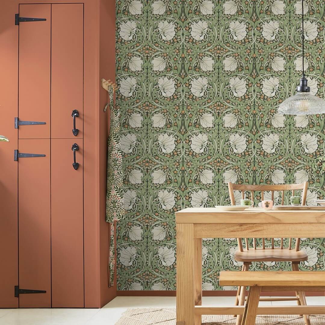 Tapeta kwiaty i liście Graham & Brown Pimpernel 124242 William Morris At Home