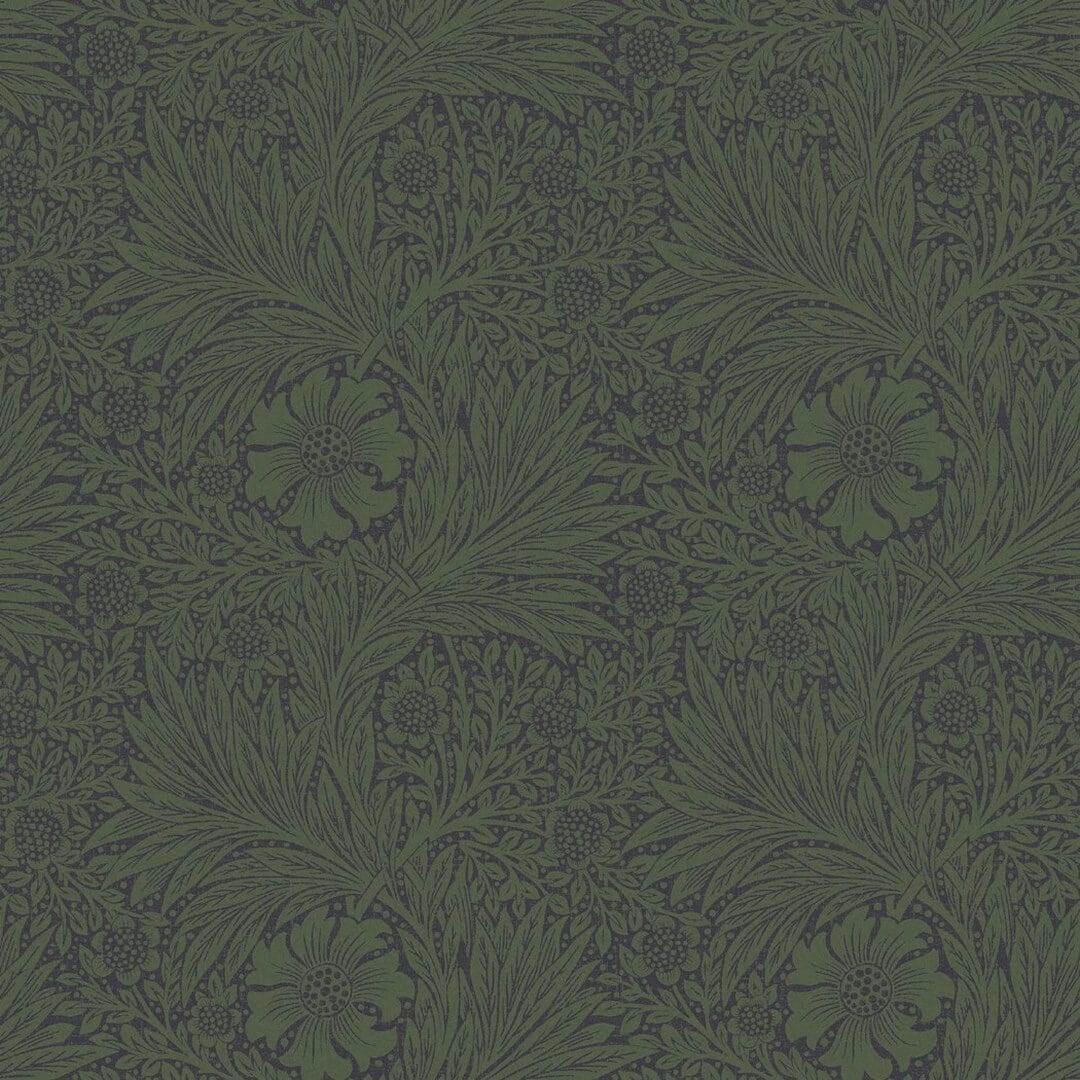 Tapeta kwiaty metaliczna Graham & Brown Marigold Fibrous 124255 William Morris At Home