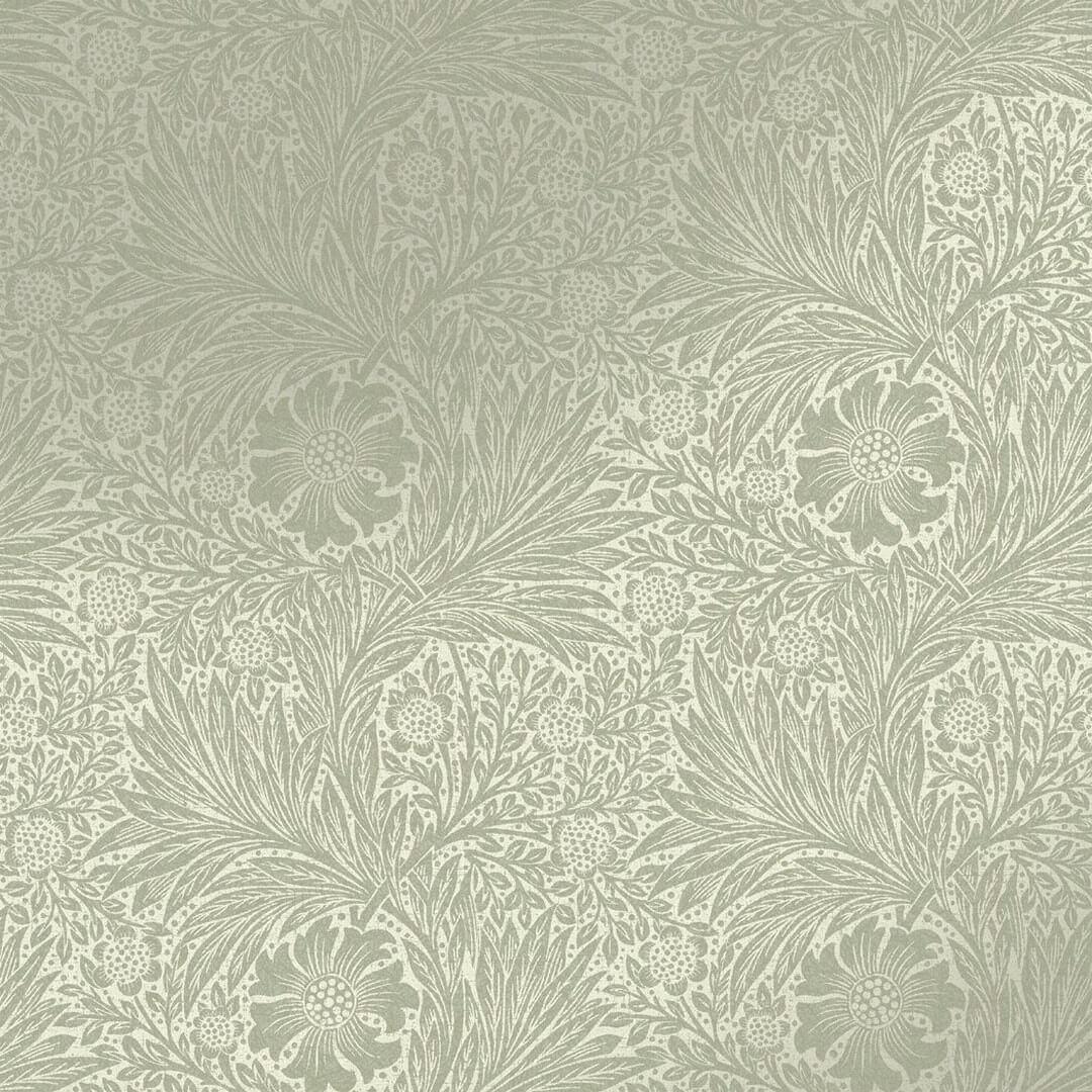 Tapeta kwiaty metaliczna Graham & Brown Marigold Fibrous 124256 William Morris At Home