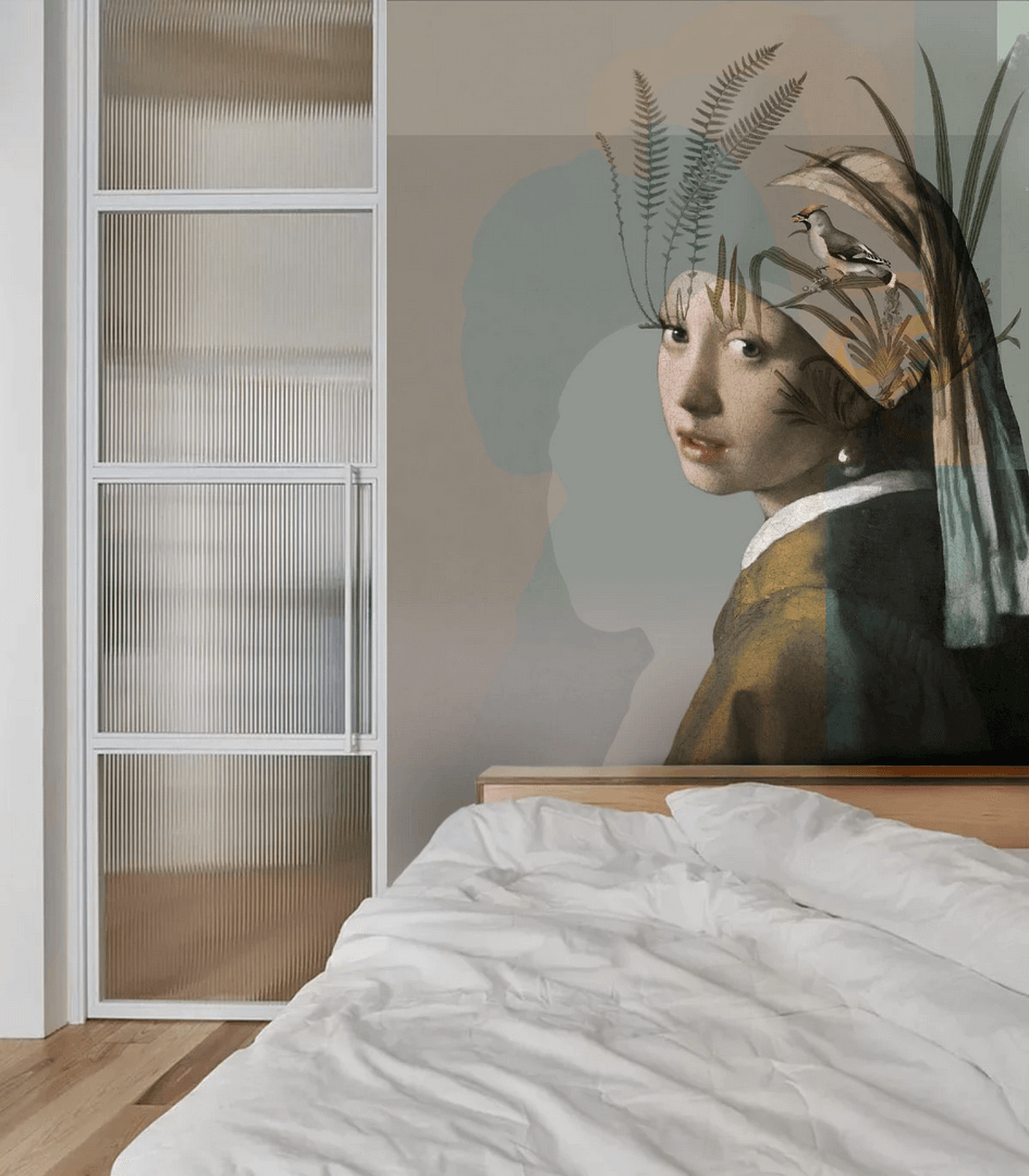Mural portret kobiety 9092 Nature Girl With The Pearl Wallcolors