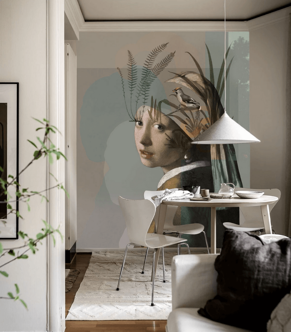 Mural portret kobiety 9092 Nature Girl With The Pearl Wallcolors