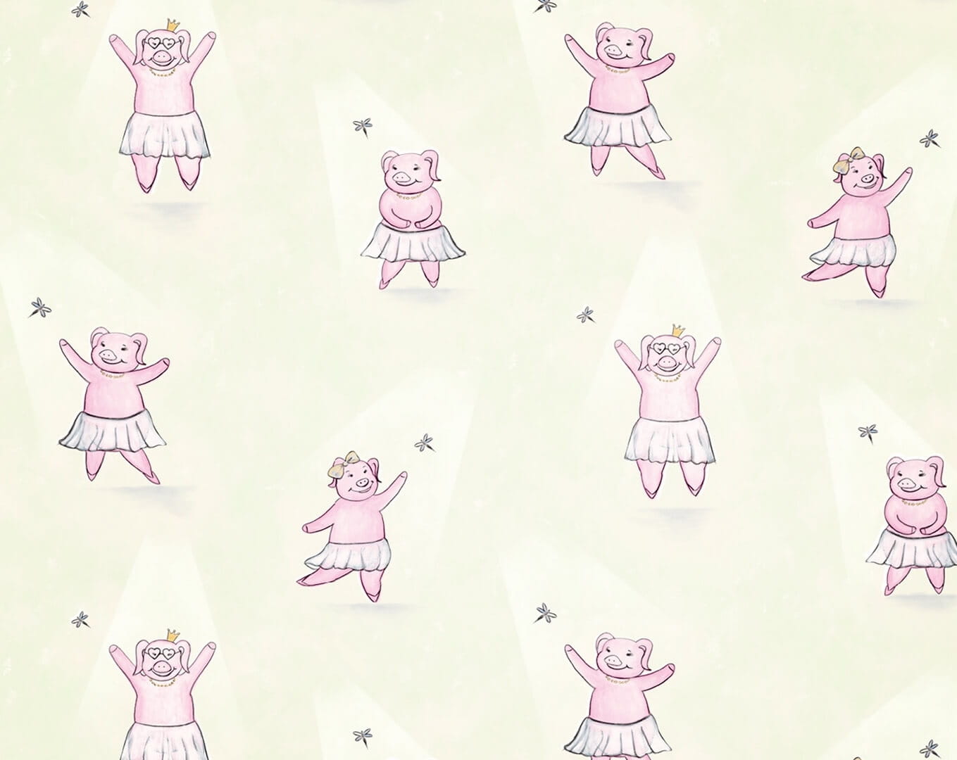 Tapeta tańczące świnki Hohenberger 27570 Happy Piggy Happy Inner Child