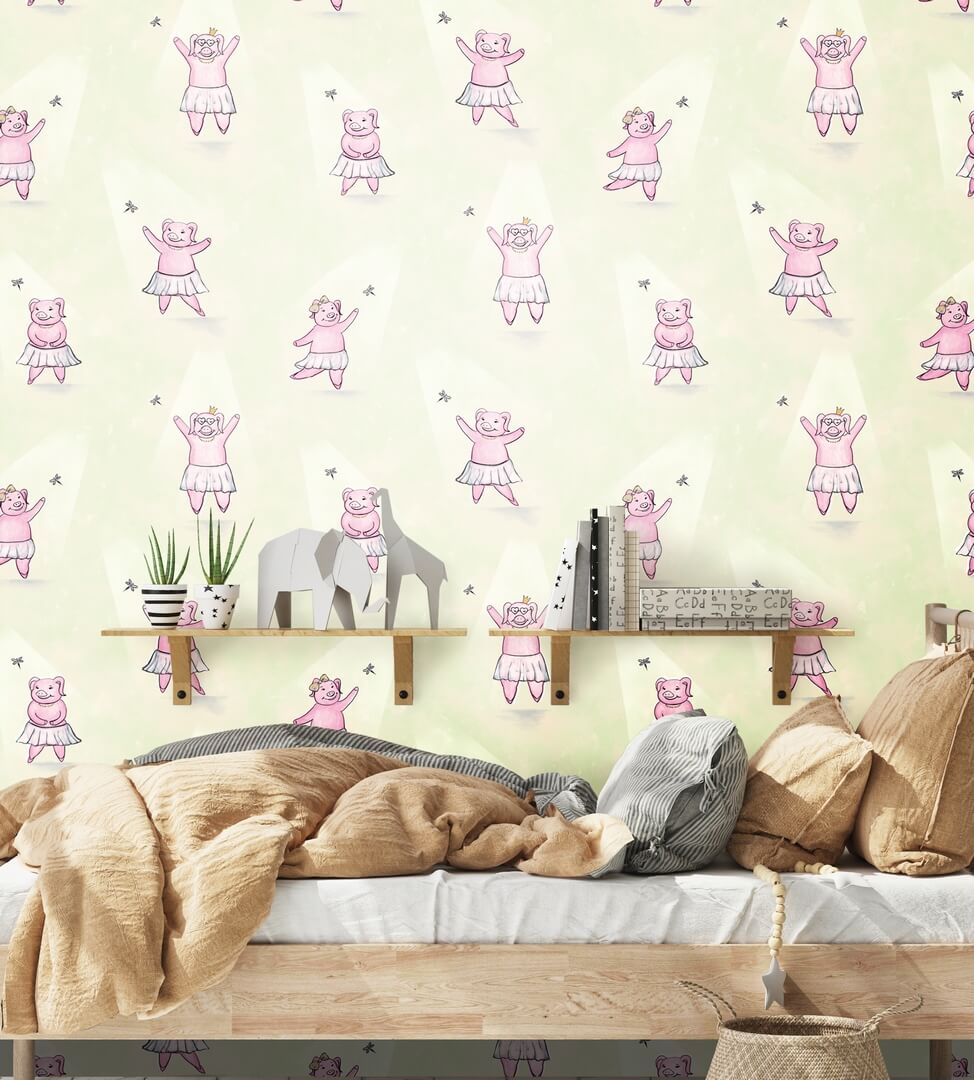 Tapeta tańczące świnki Hohenberger 27570 Happy Piggy Happy Inner Child