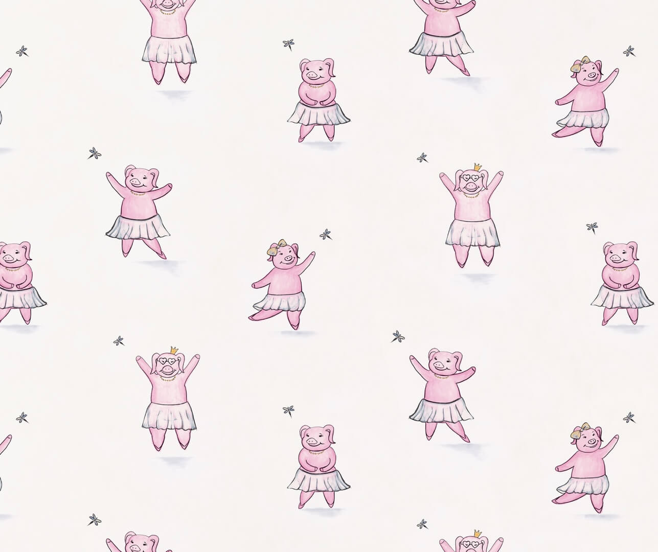 Tapeta tańczące świnki Hohenberger 27571 Happy Piggy Happy Inner Child