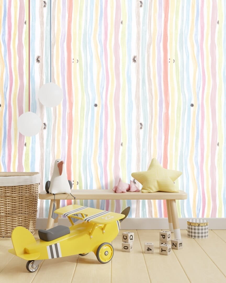 Tapeta falujące paski Hohenberger 27552 I'm curiours Happy Inner Child