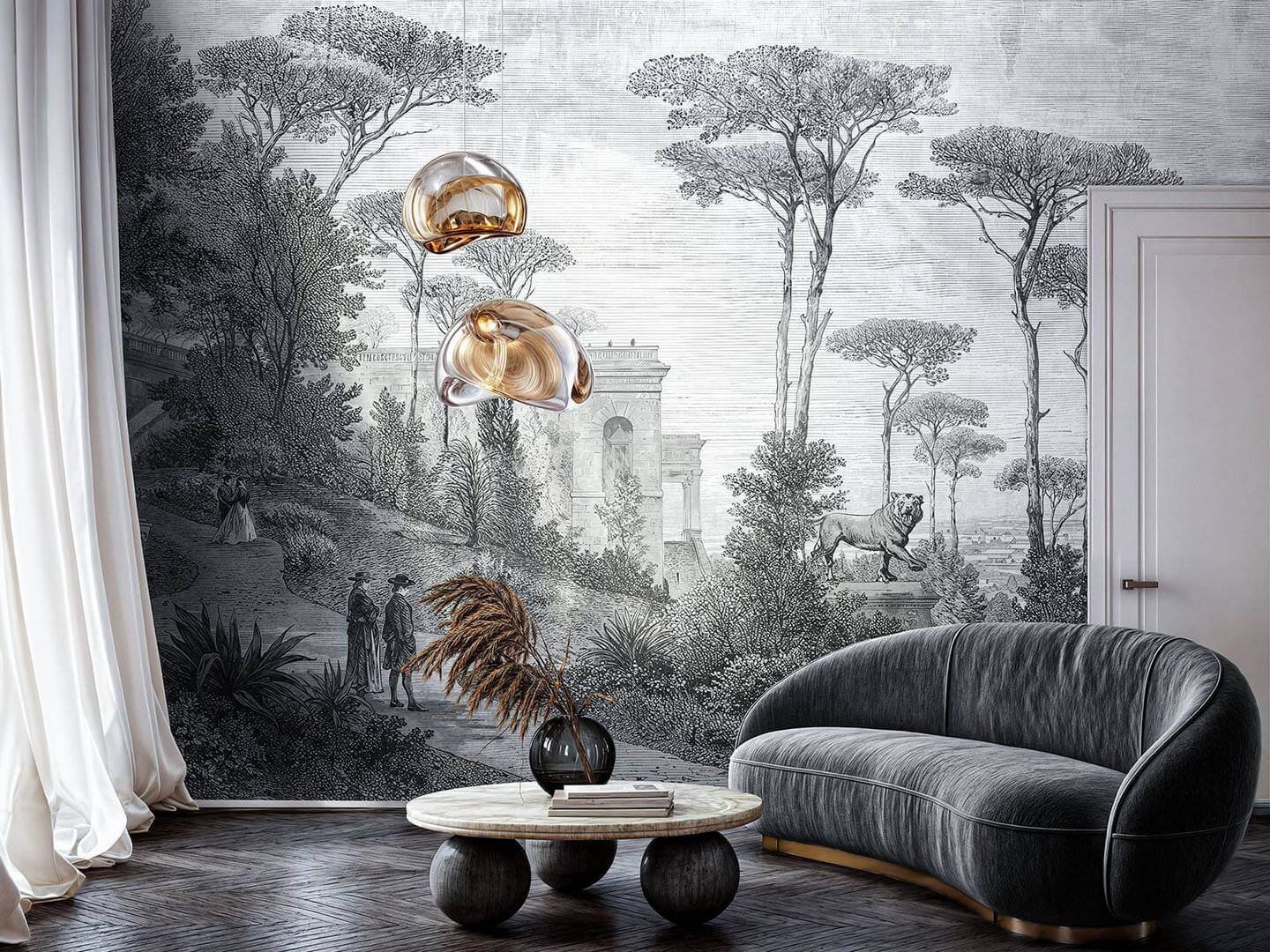 Fototapeta krajobraz ogrodu Wallcraft Rosae 920 31 2402