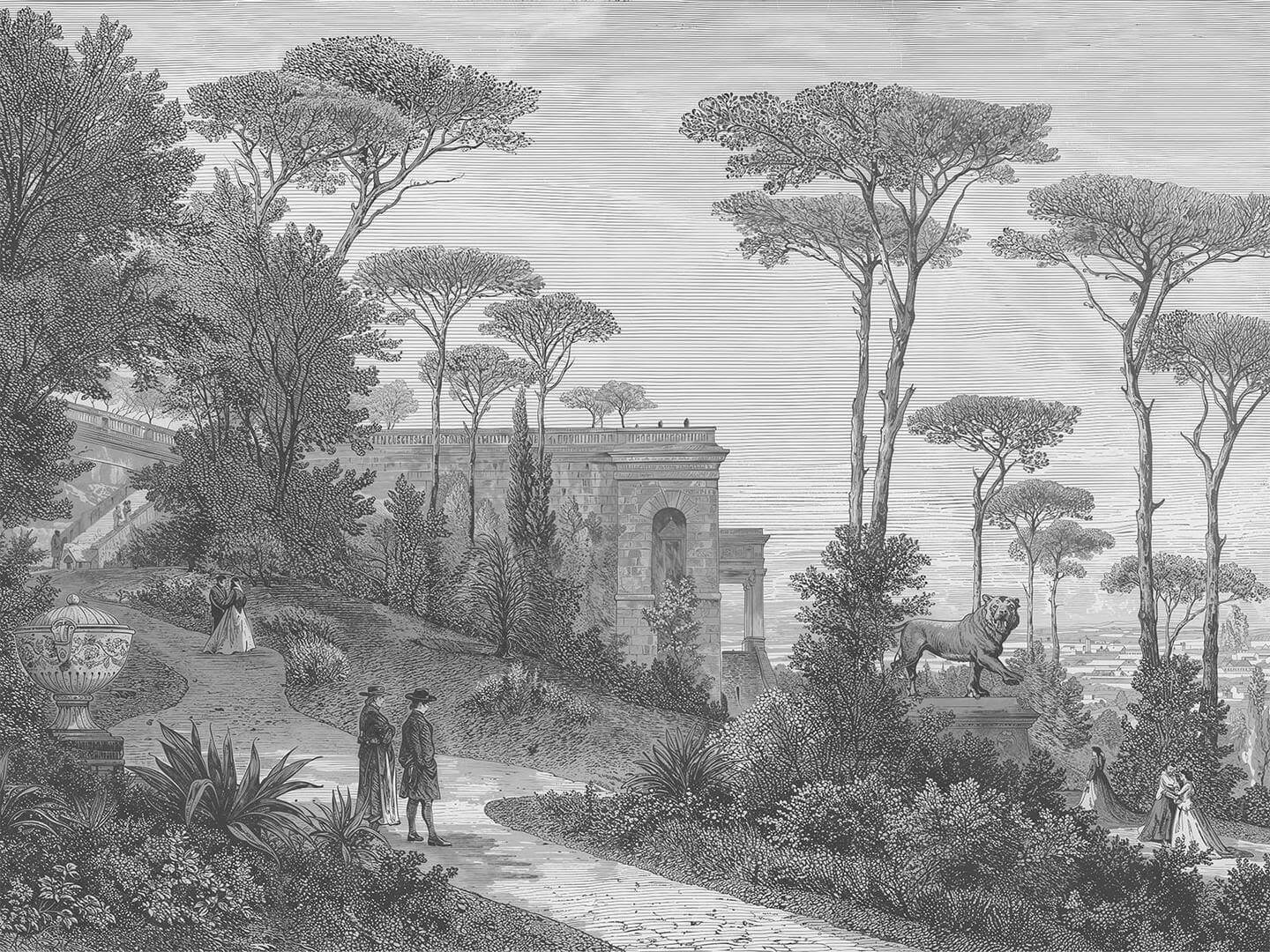 Fototapeta krajobraz ogrodu Wallcraft Rosae 920 31 2402