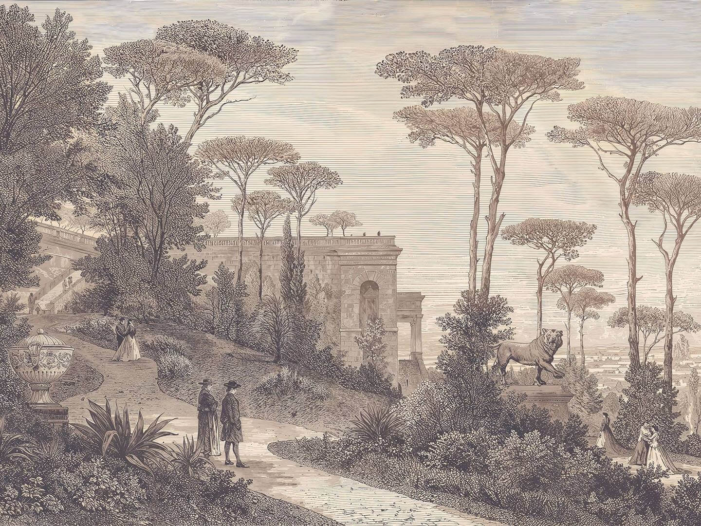 Fototapeta krajobraz ogrodu Wallcraft Rosae 920 32 2402