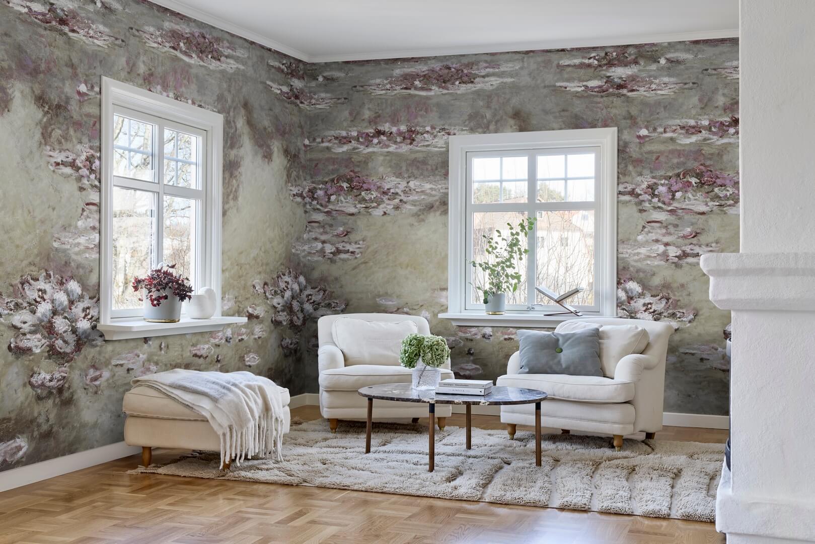 Fototapeta lilie wodne Rebel Walls R20572 Water Lilies Monet Beige First Rebels