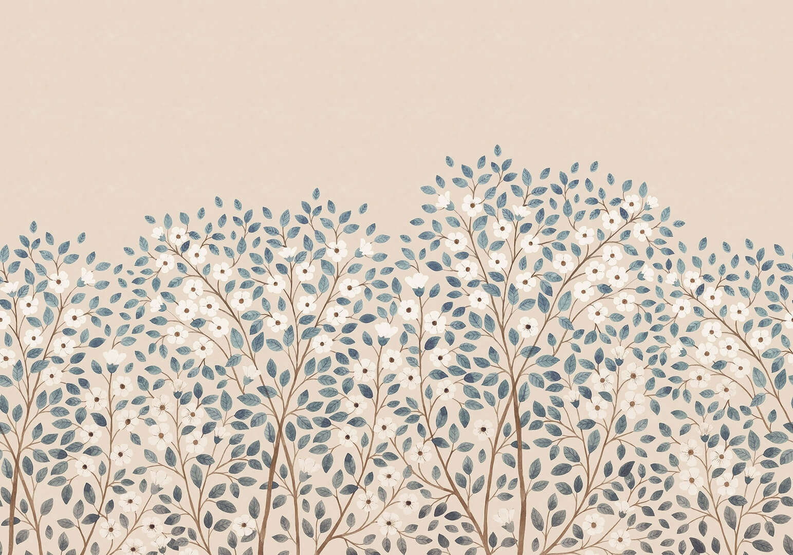 Fototapeta kwitnące drzewa Rebel Walls R20006 Blossom Tree Blue Family Fun