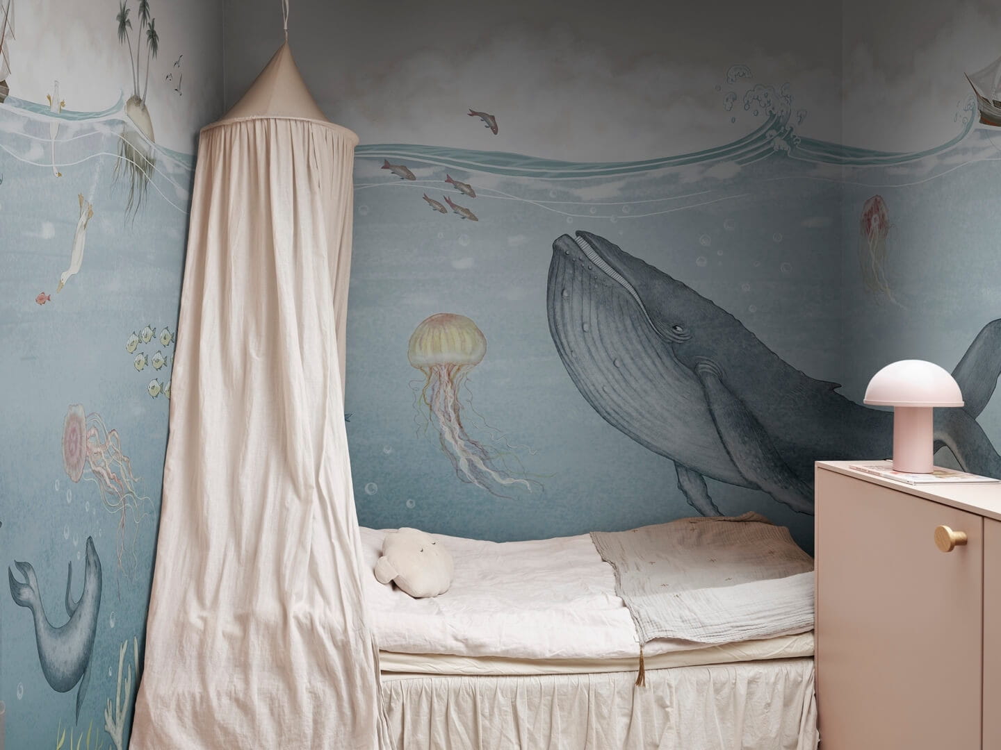 Fototapeta morskie stworzenia Rebel Walls R20614 Under the Sea Blue Family Fun