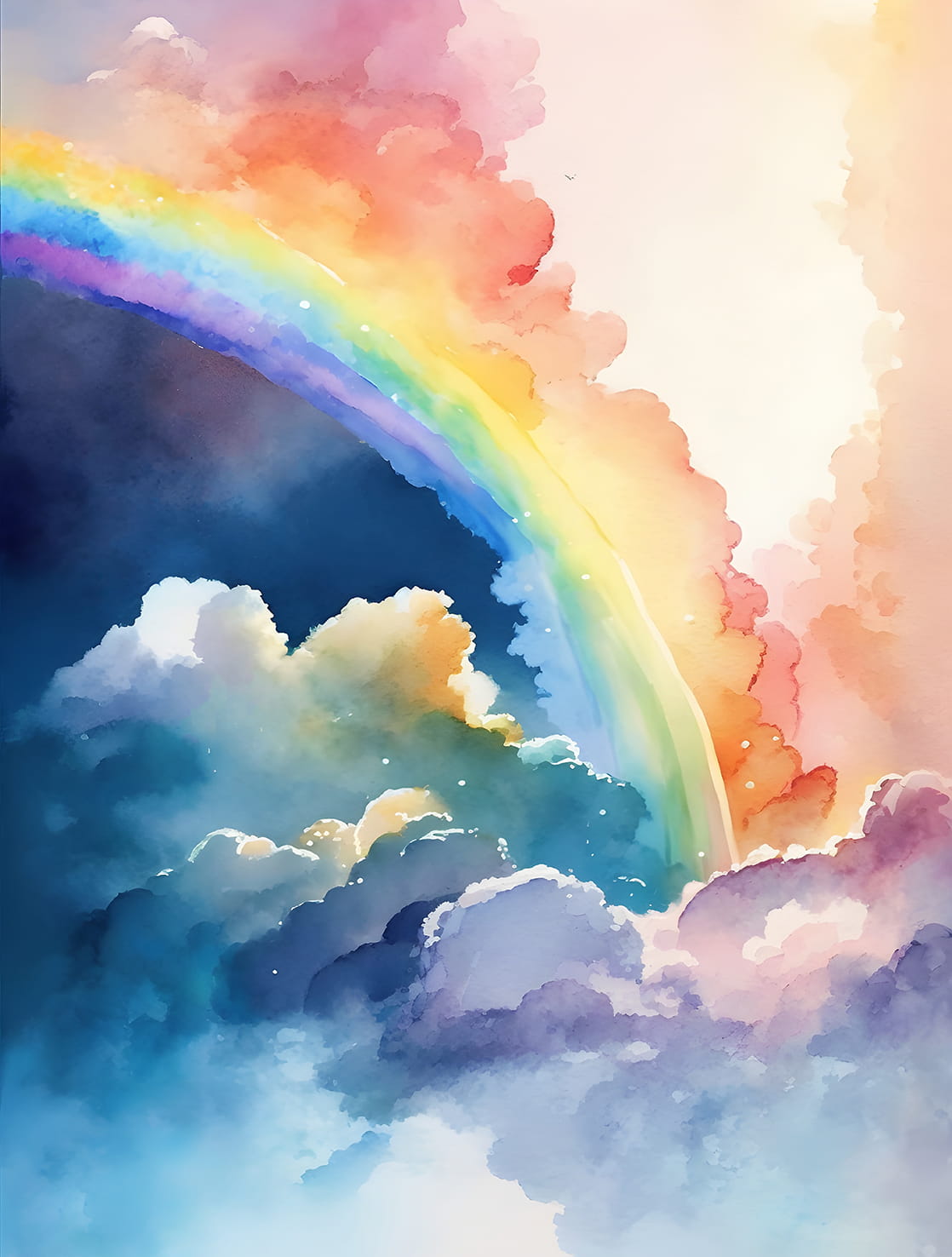 Mural akwarelowa tęcza Decoprint CW6000-1 Rainbow Magic Cute Walls