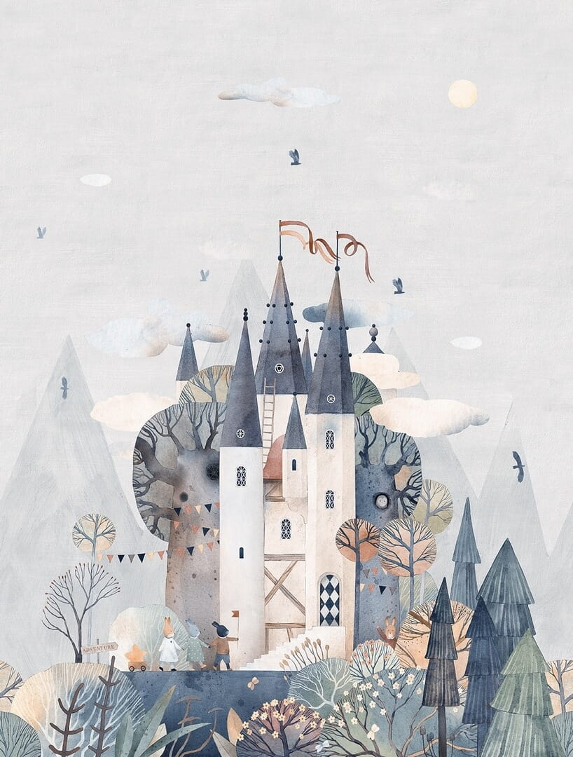 Mural magiczny zamek Decoprint CW6005-2 Fairytale Castle Cute Walls