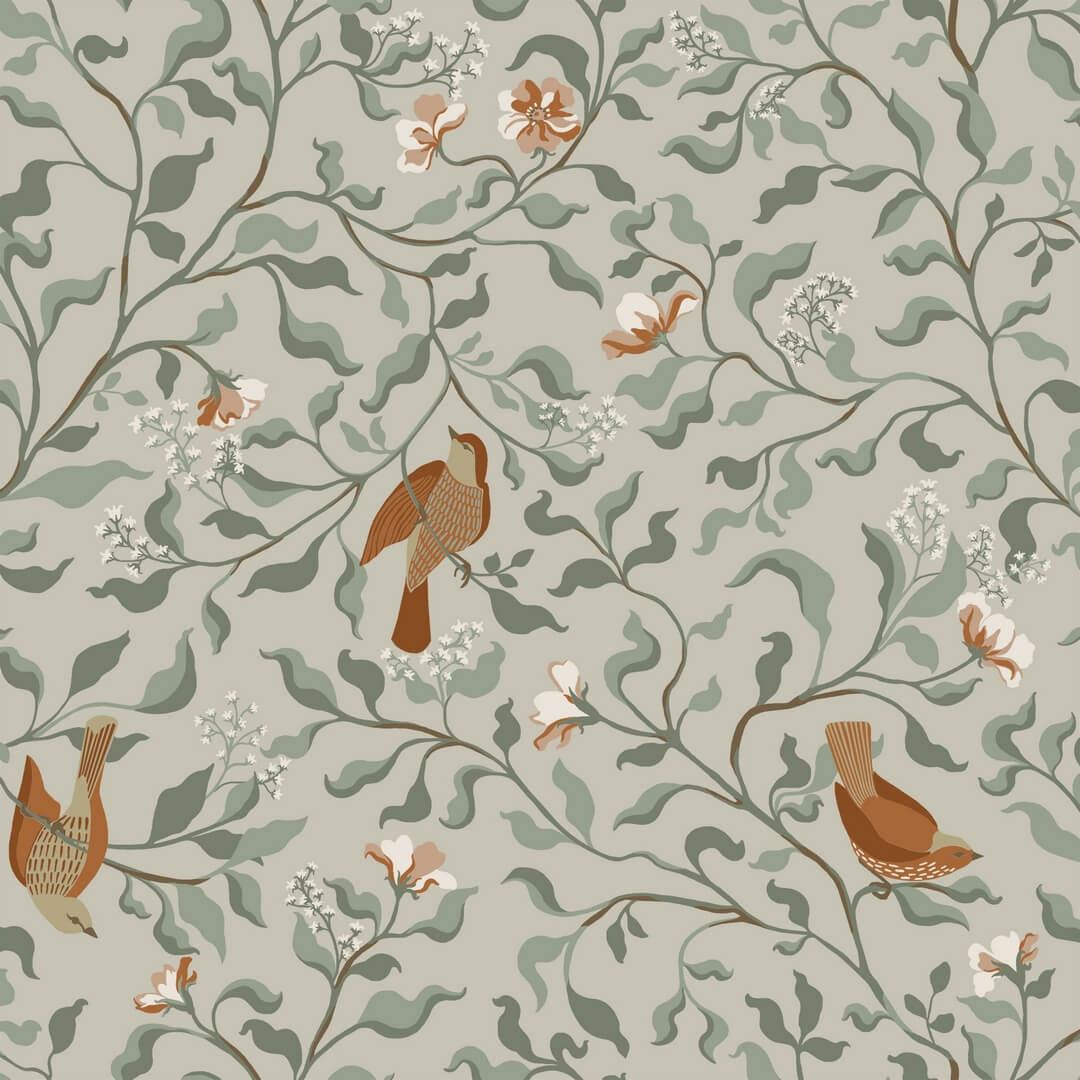 Tapeta botaniczna Duro 534-01 Josefin Beige Flora