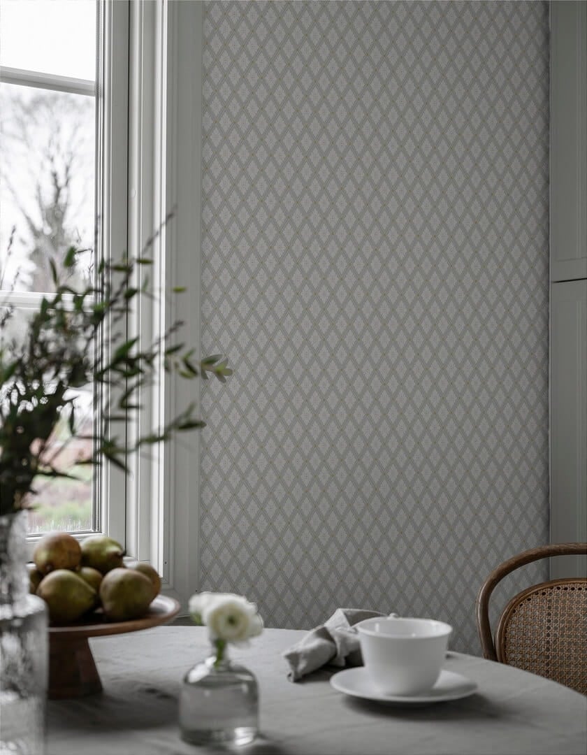 Tapeta drobna kratownica Duro 537-01 Selma Gra Flora