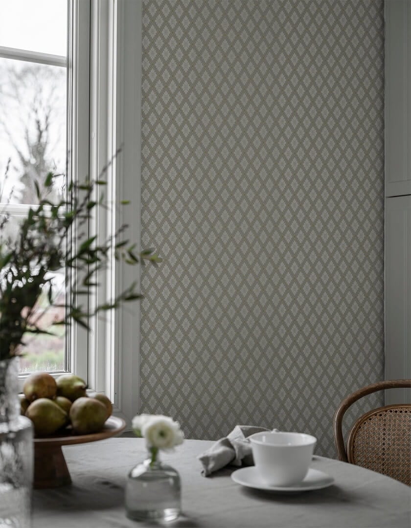 Tapeta drobna kratownica Duro 537-02 Selma Beige Flora