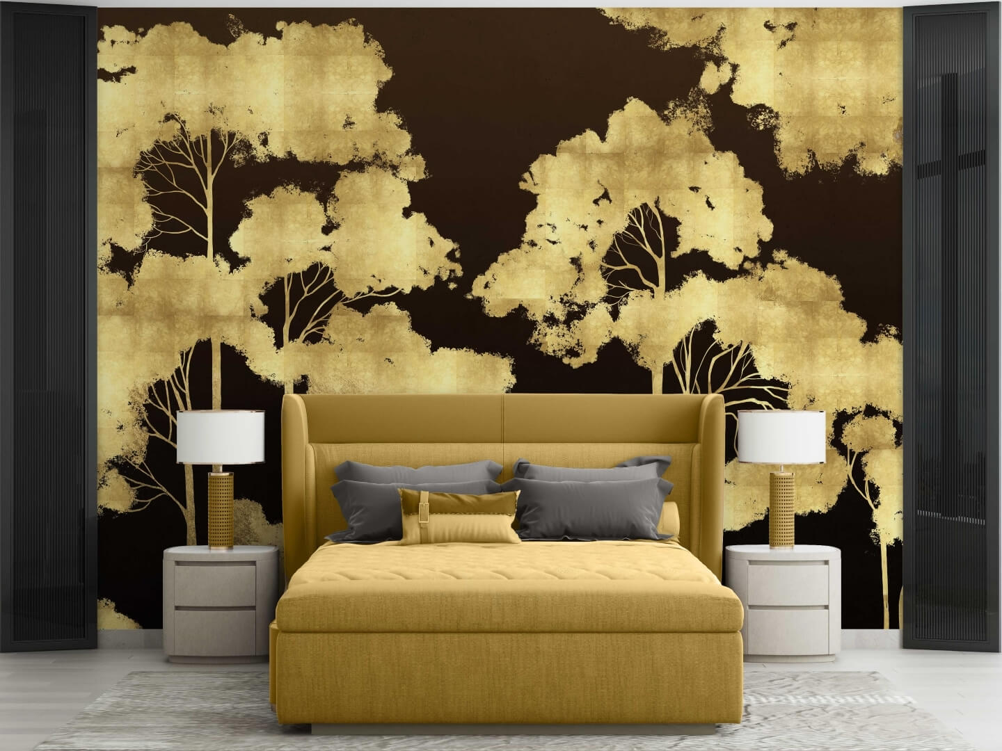 Fototapeta sylwetki drzew Wall & More OREE 2455 27B