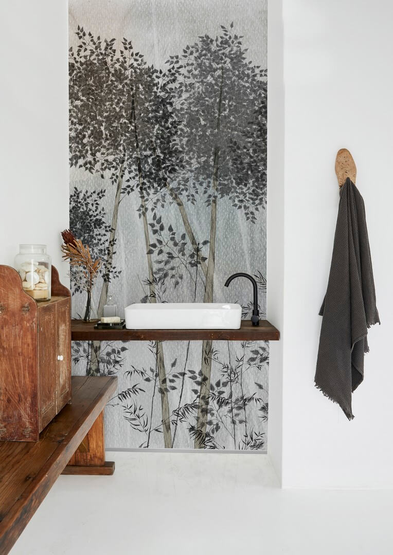 Fototapeta pod prysznic brzozowy las Wall&Deco WET_BE2402 Betulla WET SYSTEM 2024-2