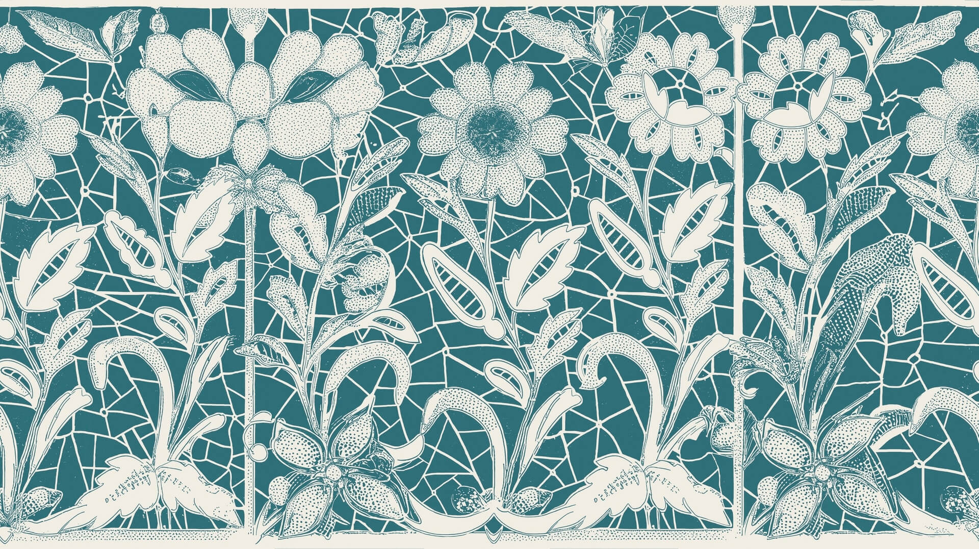 Fototapeta pod prysznic haftowane kwiaty Wall&Deco WET_BV2401 Bovary WET SYSTEM 2024-2