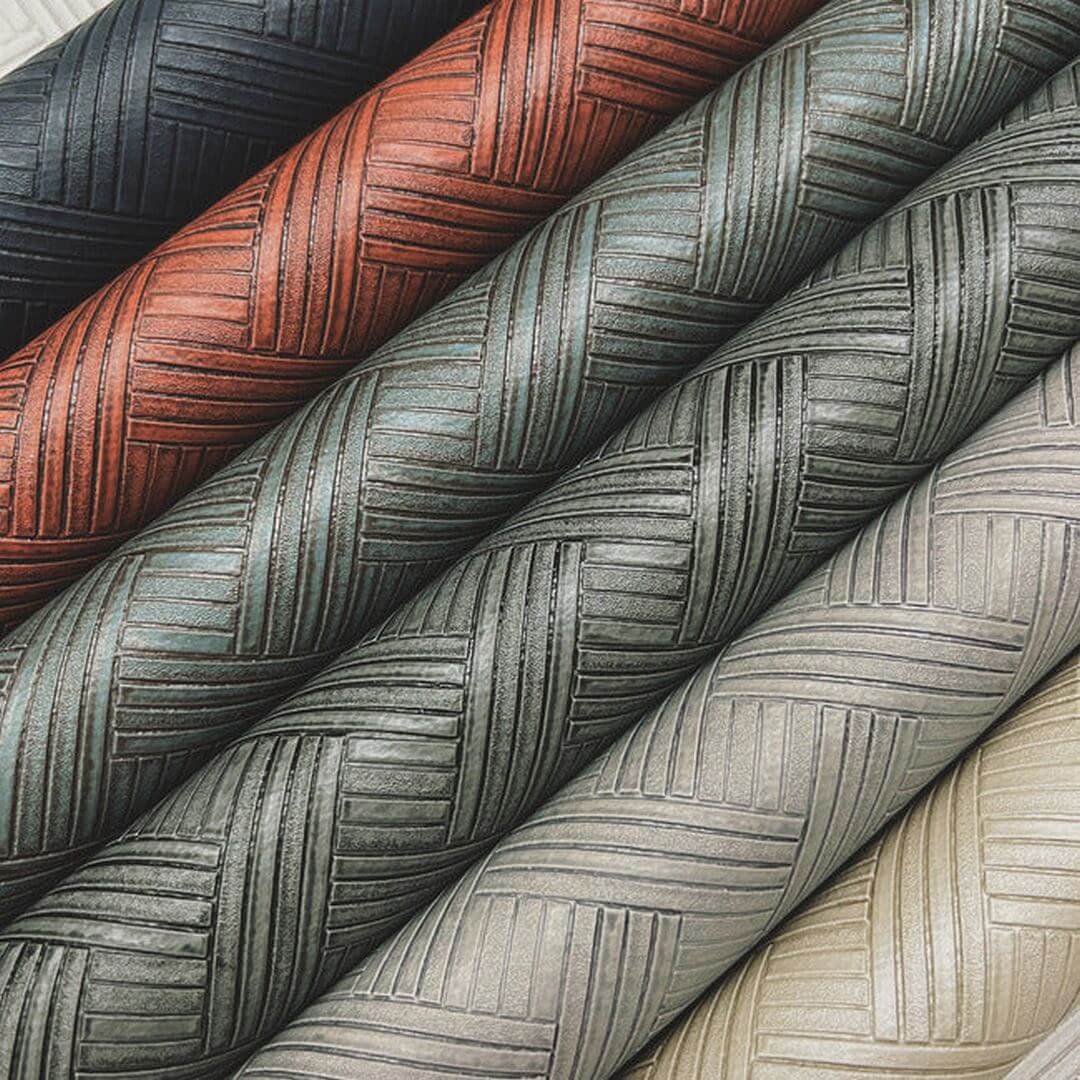 Tapeta geometryczna plecionka York Wallcoverings RRD7646 Wickwork Industrial Interiors III