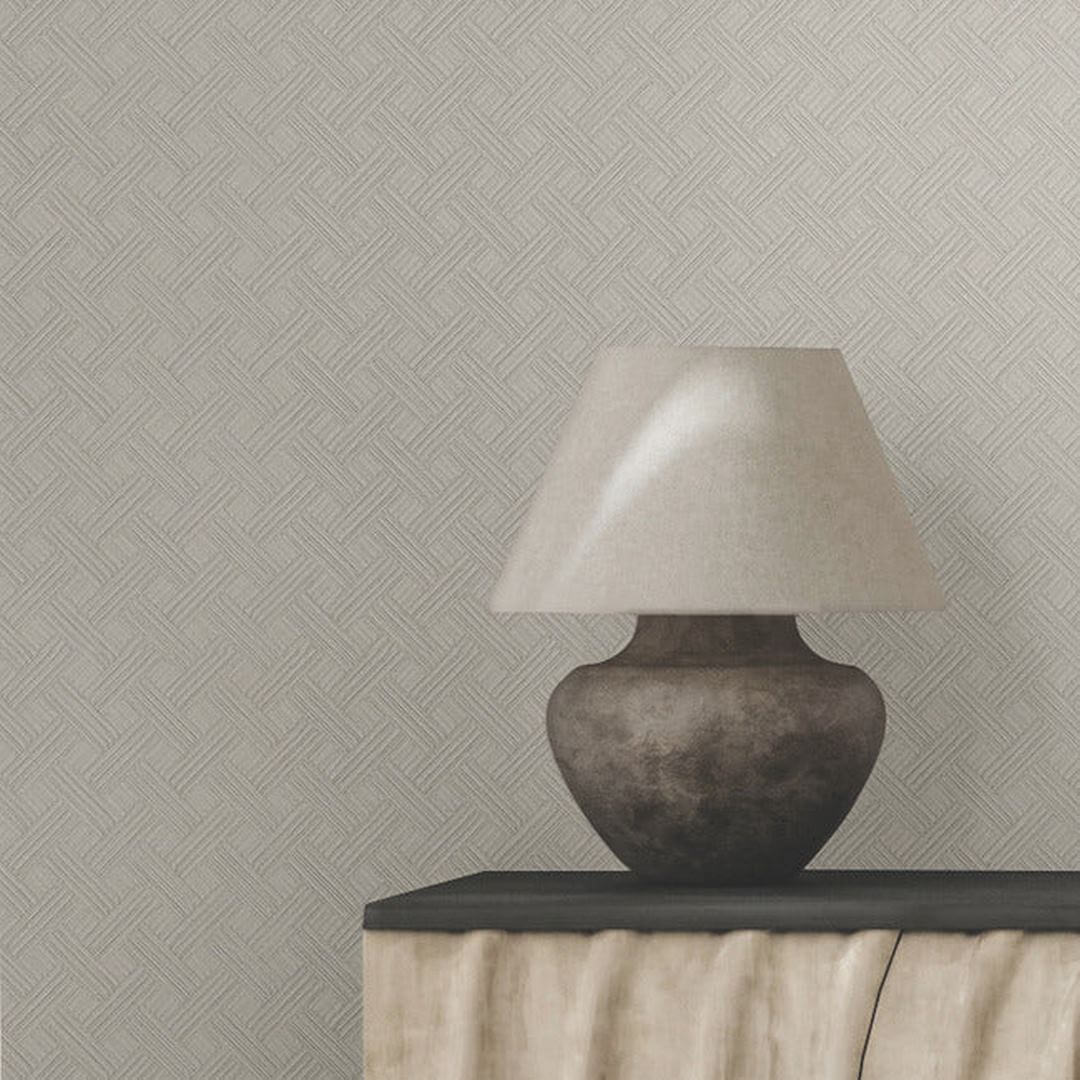 Tapeta geometryczna plecionka York Wallcoverings RRD7647 Wickwork Industrial Interiors III