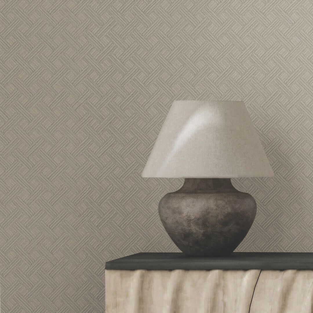 Tapeta geometryczna plecionka York Wallcoverings RRD7648 Wickwork Industrial Interiors III