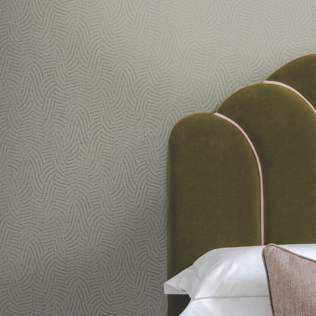 Tapeta metaliczne kreski York Wallcoverings RRD7655 Helix Industrial Interiors III