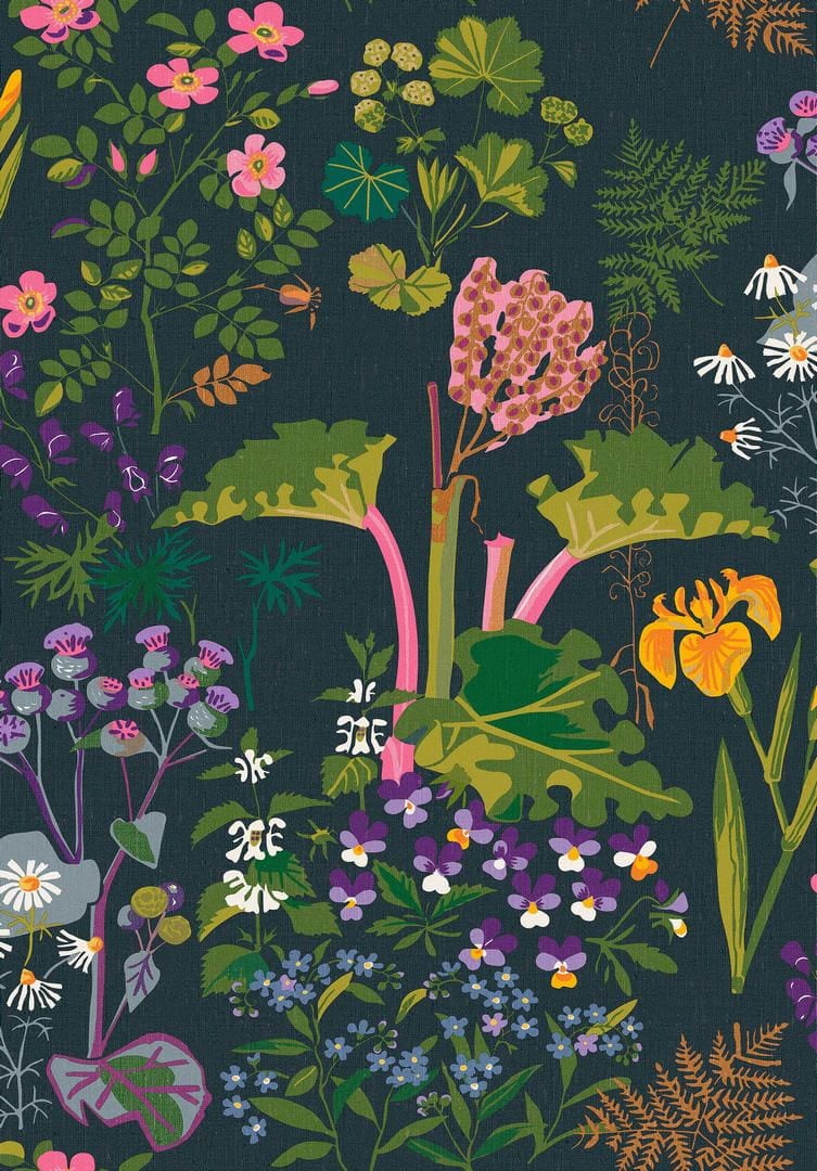 Tapeta roślinna łąka Boras Tapeter 1791 Rabarber Icons