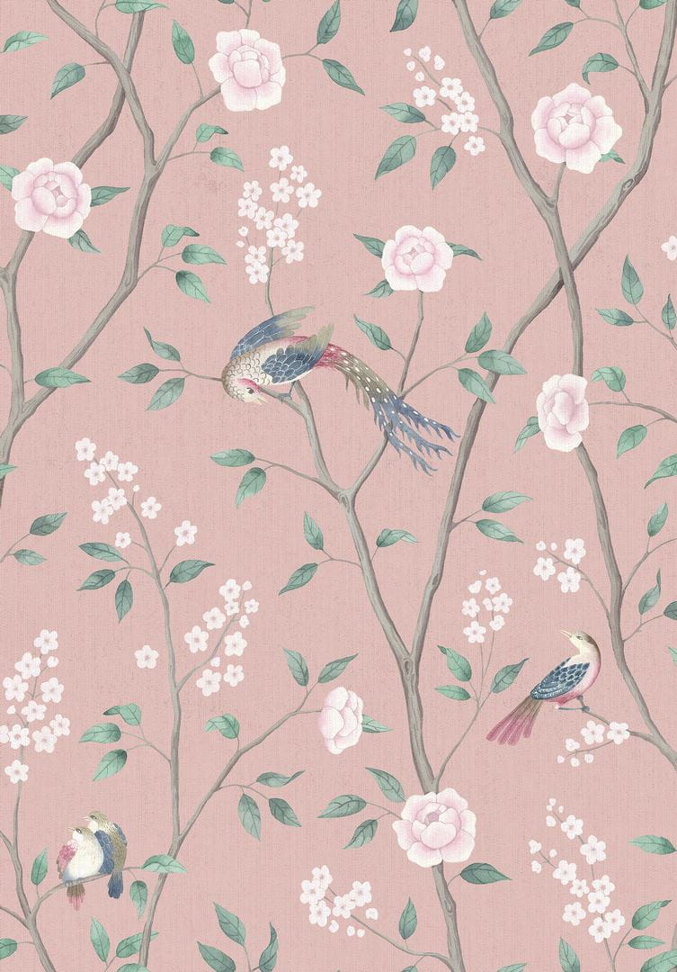 Tapeta w stylu chinoiserie Boras Tapeter 1901 Paradise Birds Icons