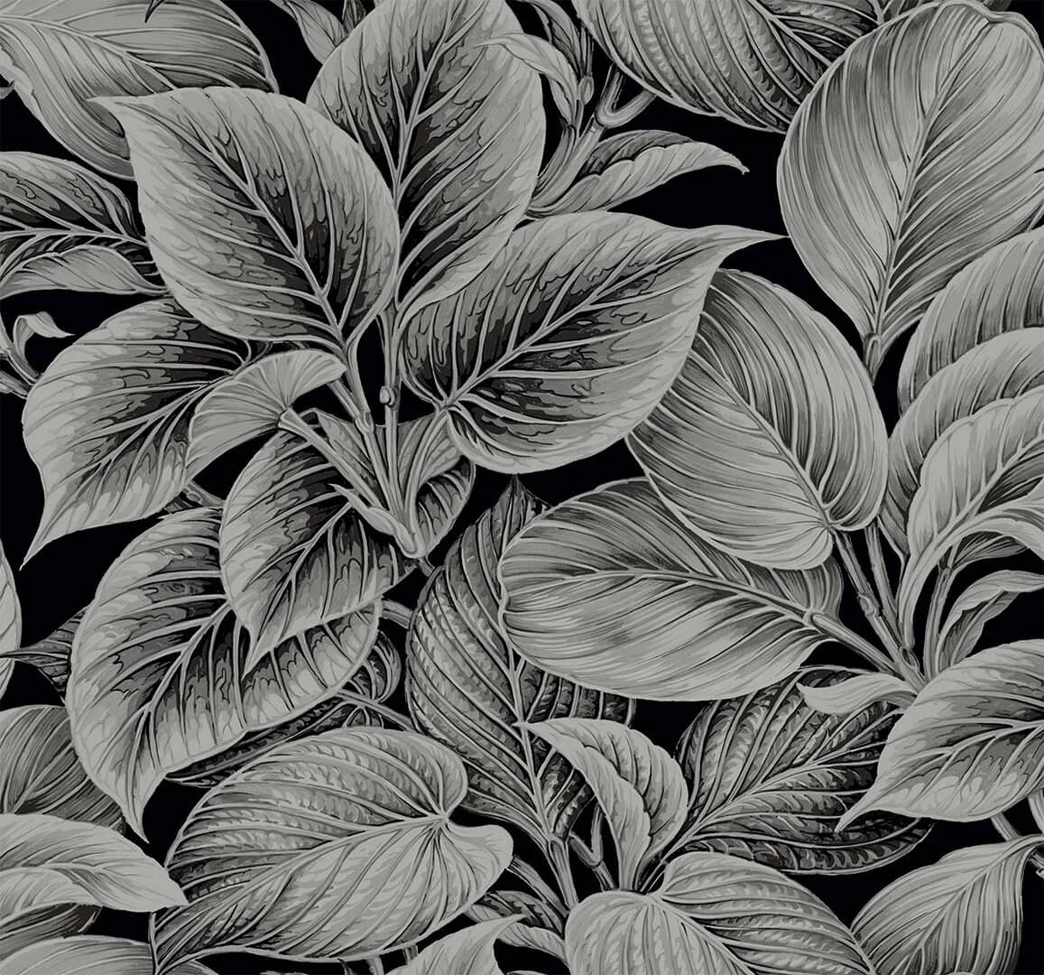Tapeta liście Wallquest WS70300 Shades of White