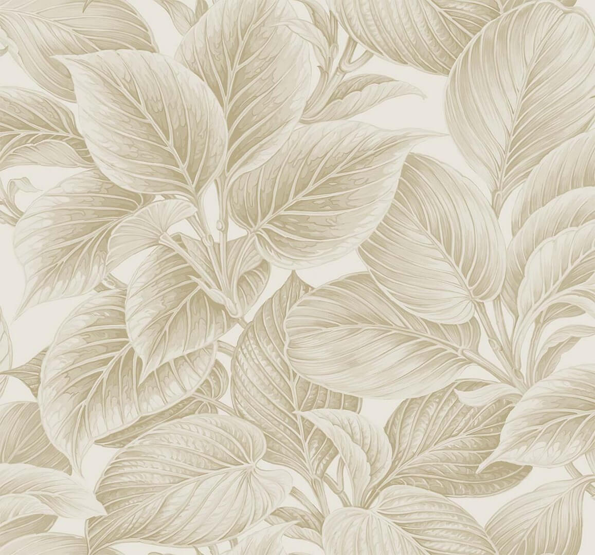 Tapeta liście Wallquest WS70305 Shades of White