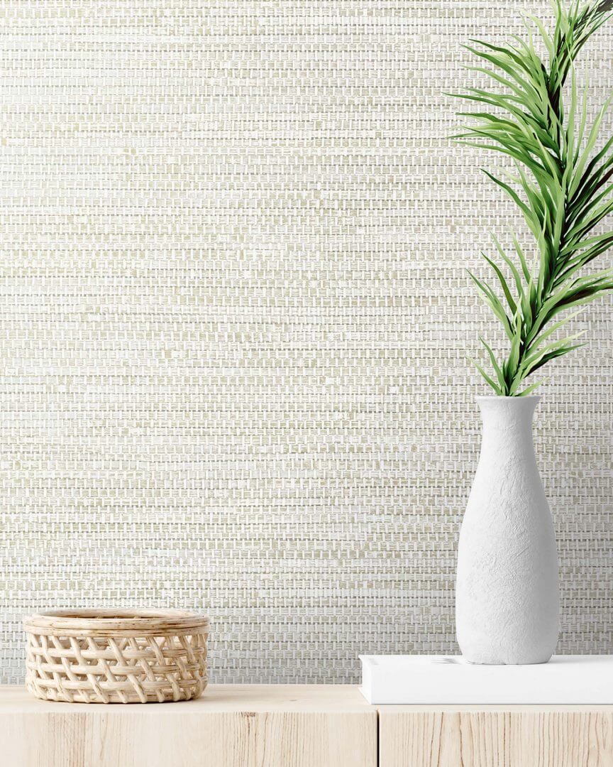Tapeta imitująca grasscloth Wallquest WS71202 Shades of White