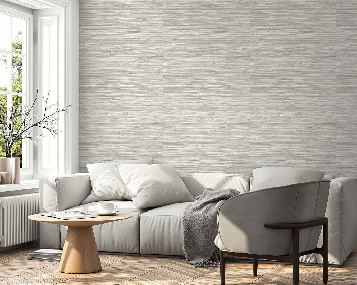 Tapeta imitująca płótno grasscloth Wallquest WS71415 Shades of White