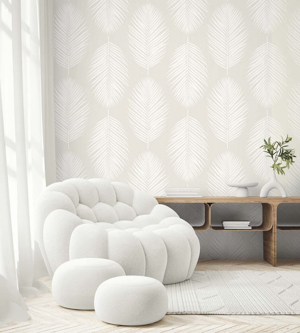 Tapeta stylizowane liście Wallquest WS71715 Shades of White