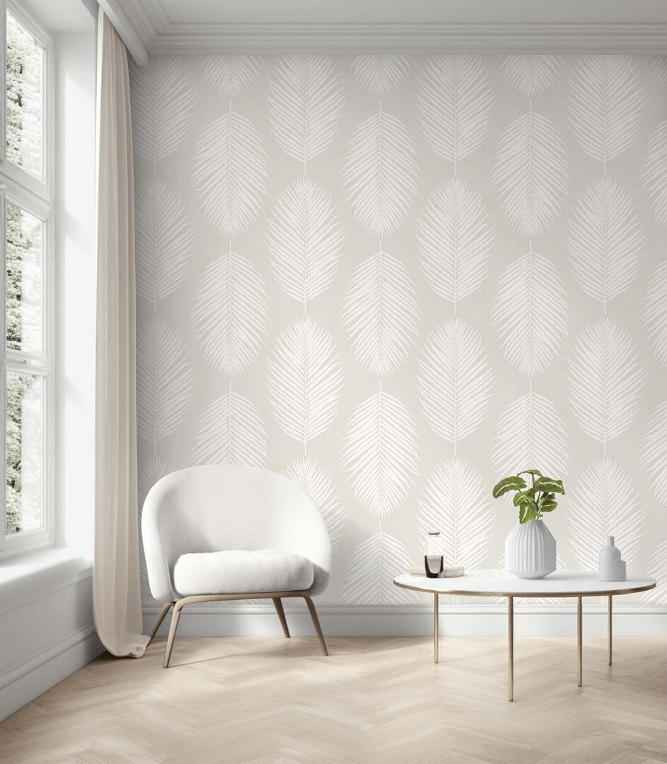 Tapeta stylizowane liście Wallquest WS71715 Shades of White