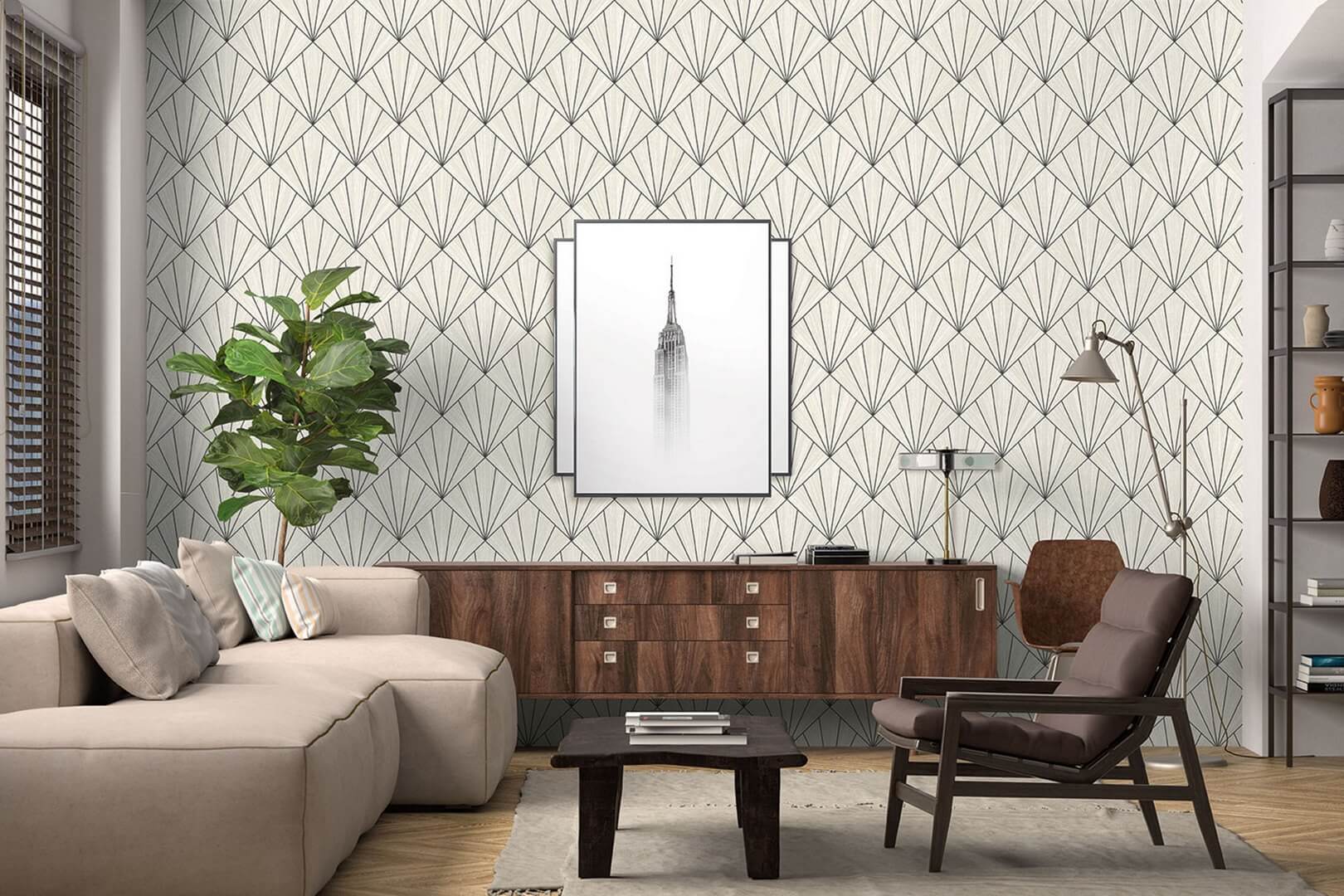 Tapeta obiektowa geometryczna linie Seabrook CP91308 A Lot More Textures