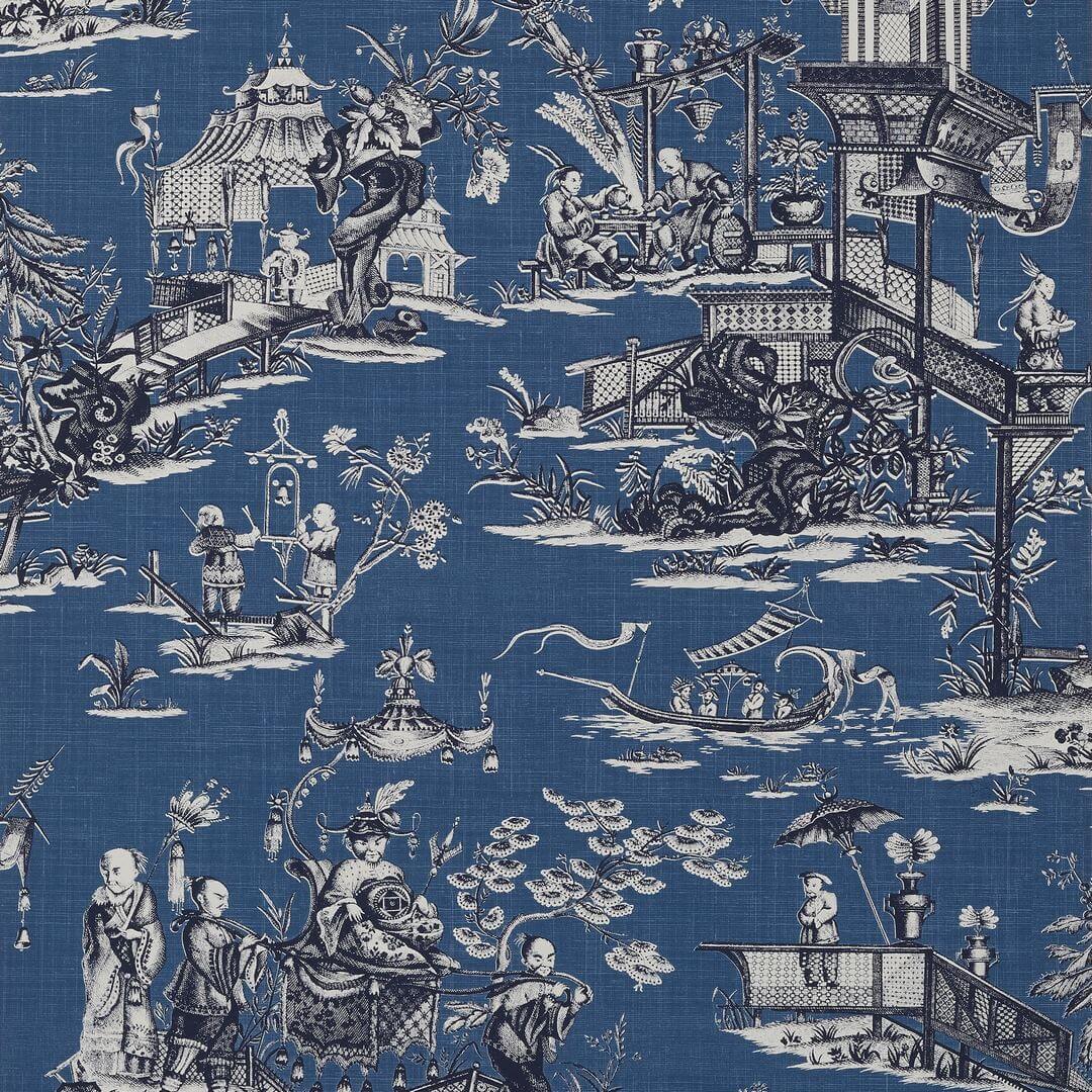 Tapeta Toile De Jouy Thibaut T75465 Cheng Toile Dynasty