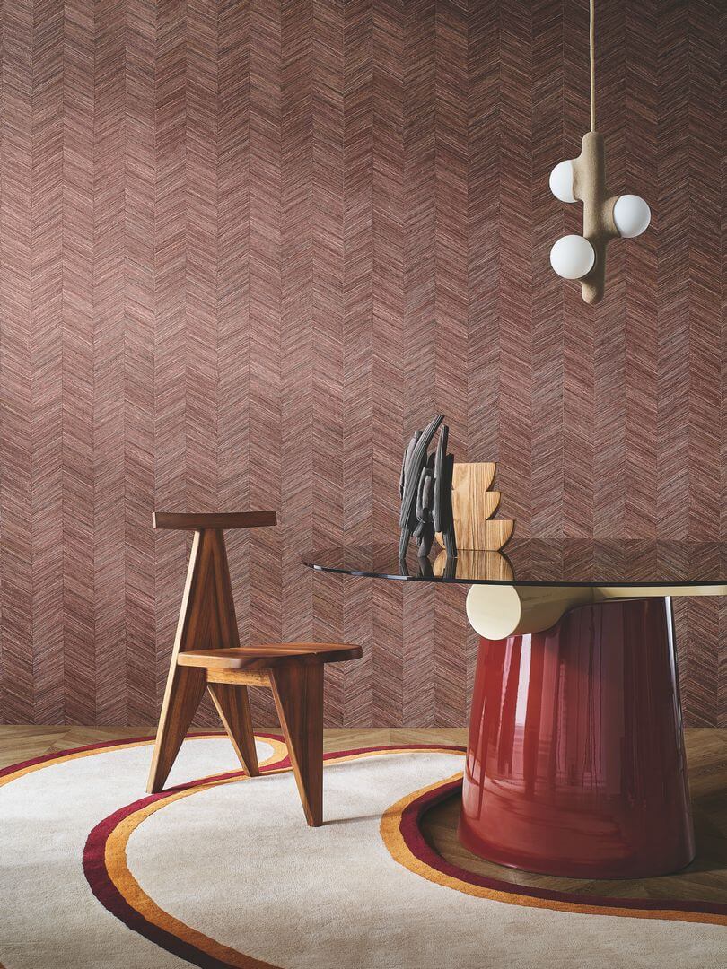 Tapeta jodełka Casamance 75371120 Ocotea Nature Sur Mesure