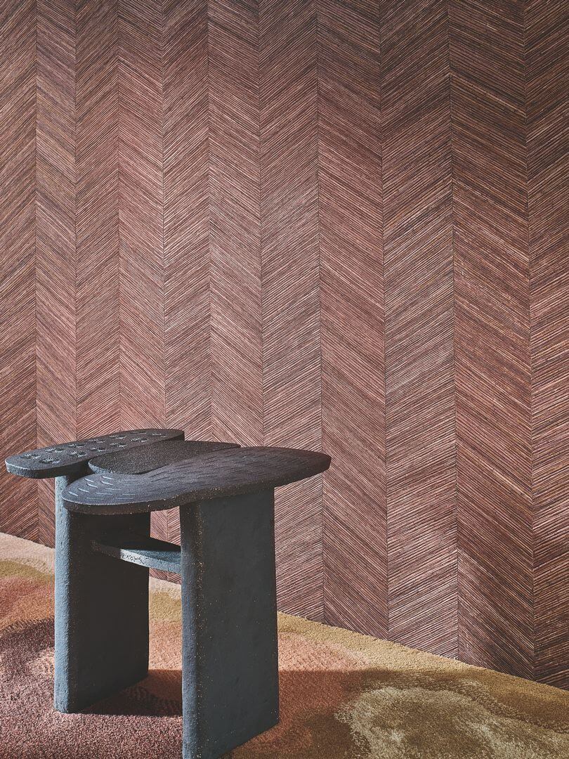 Tapeta jodełka Casamance 75371120 Ocotea Nature Sur Mesure