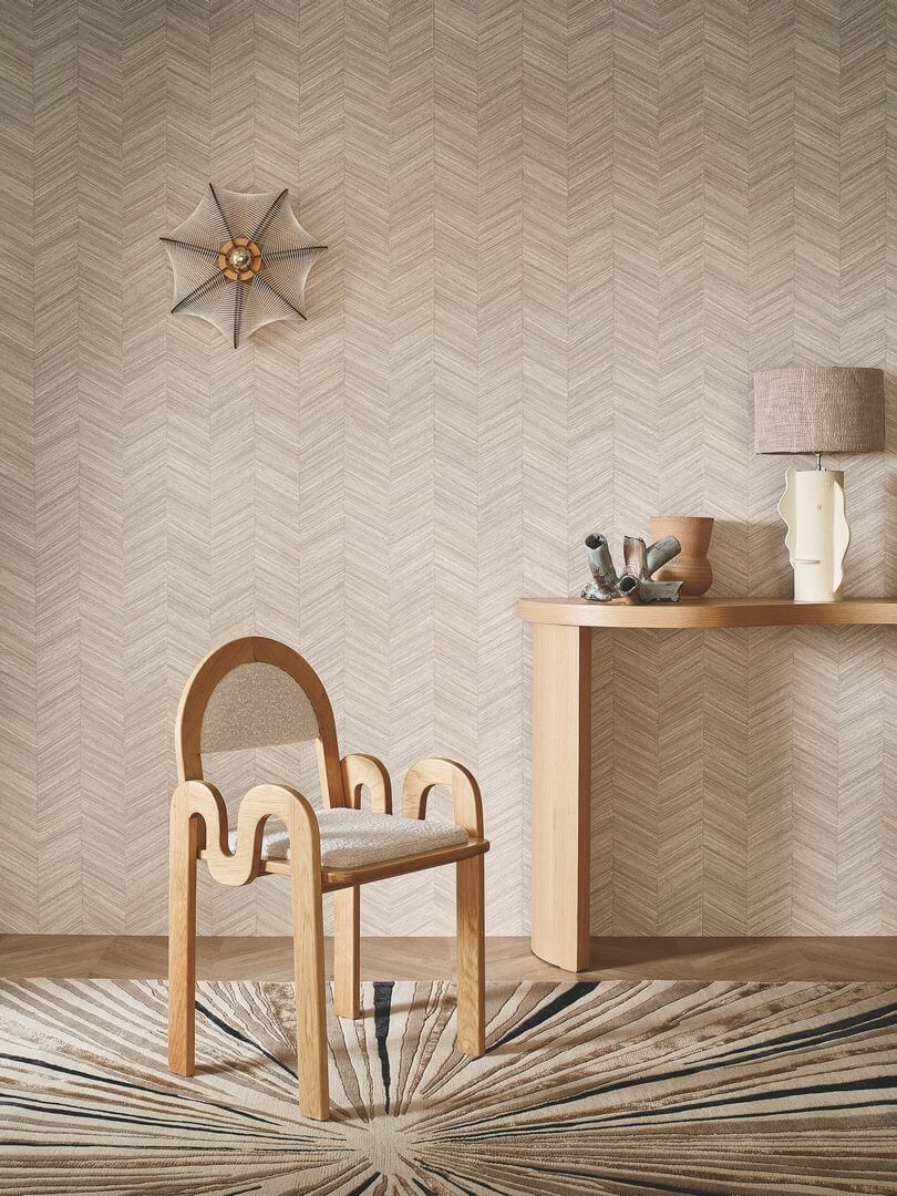 Tapeta jodełka Casamance 75371630 Ocotea Nature Sur Mesure