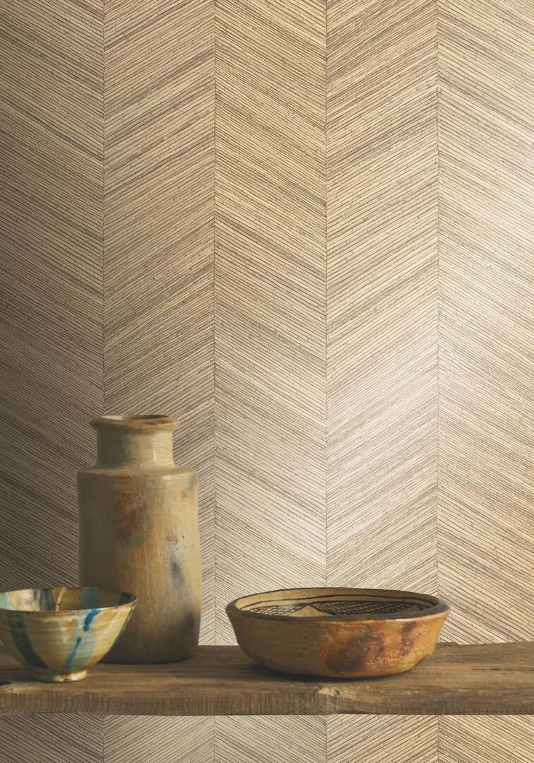 Tapeta jodełka Casamance 75371630 Ocotea Nature Sur Mesure