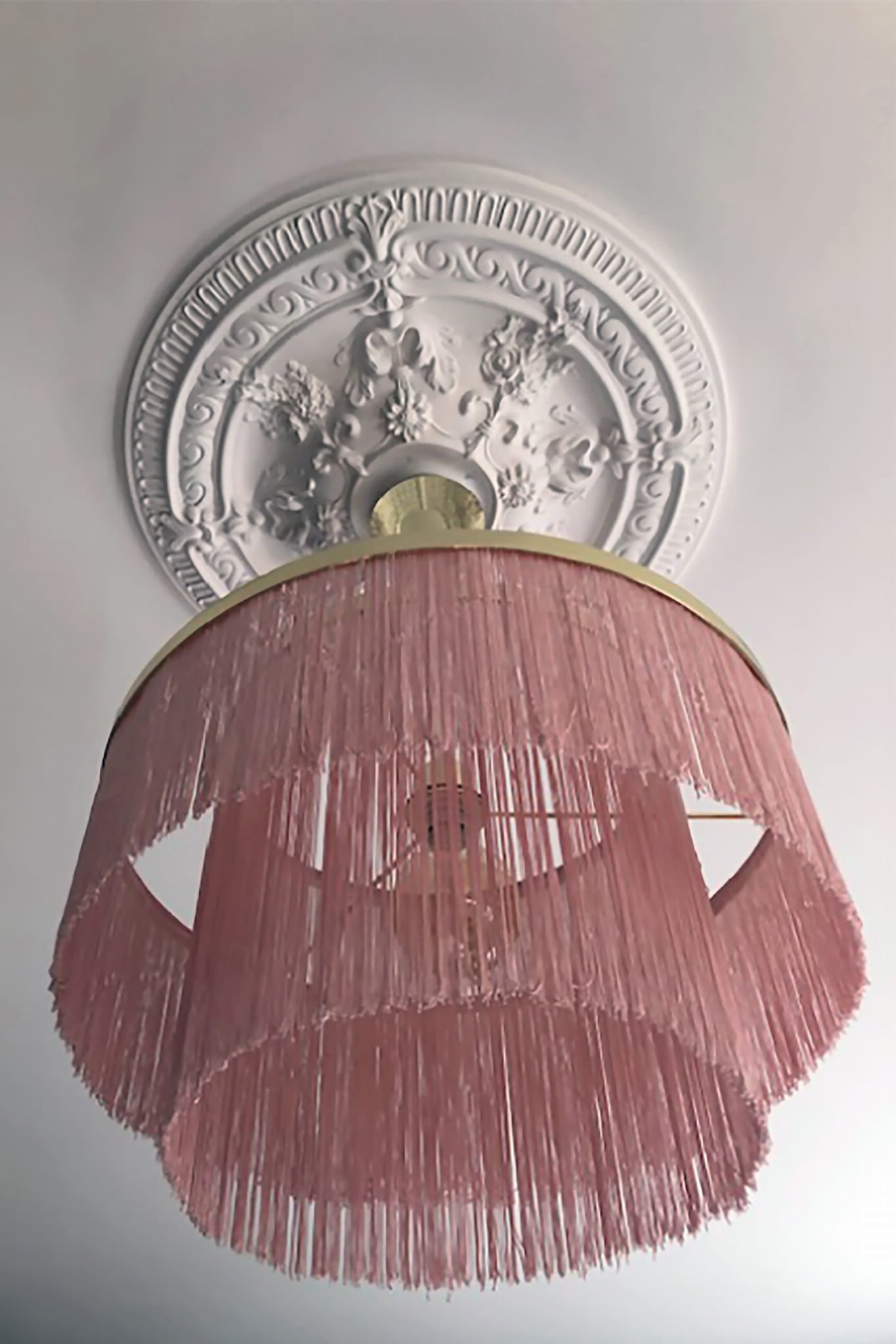 ! PROMO ! Lampa Wisząca Frędzelki Frans Pink 759004 Globen
