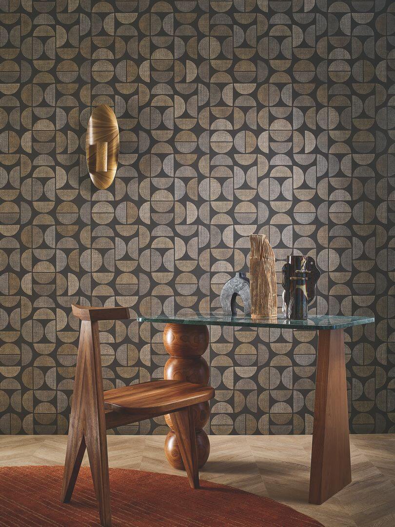 Tapeta koła i półkola Casamance 76881120 Dualis Nature Sur Mesure