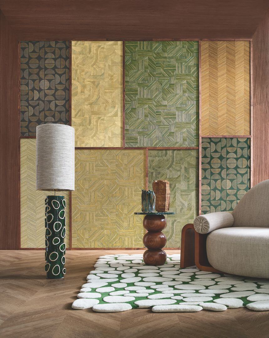 Tapeta koła i półkola Casamance 76881222 Dualis Nature Sur Mesure