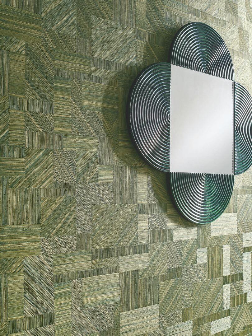 Tapeta geometryczna Casamance 76891834 Imbrication Nature Sur Mesure - 100 cm szer.