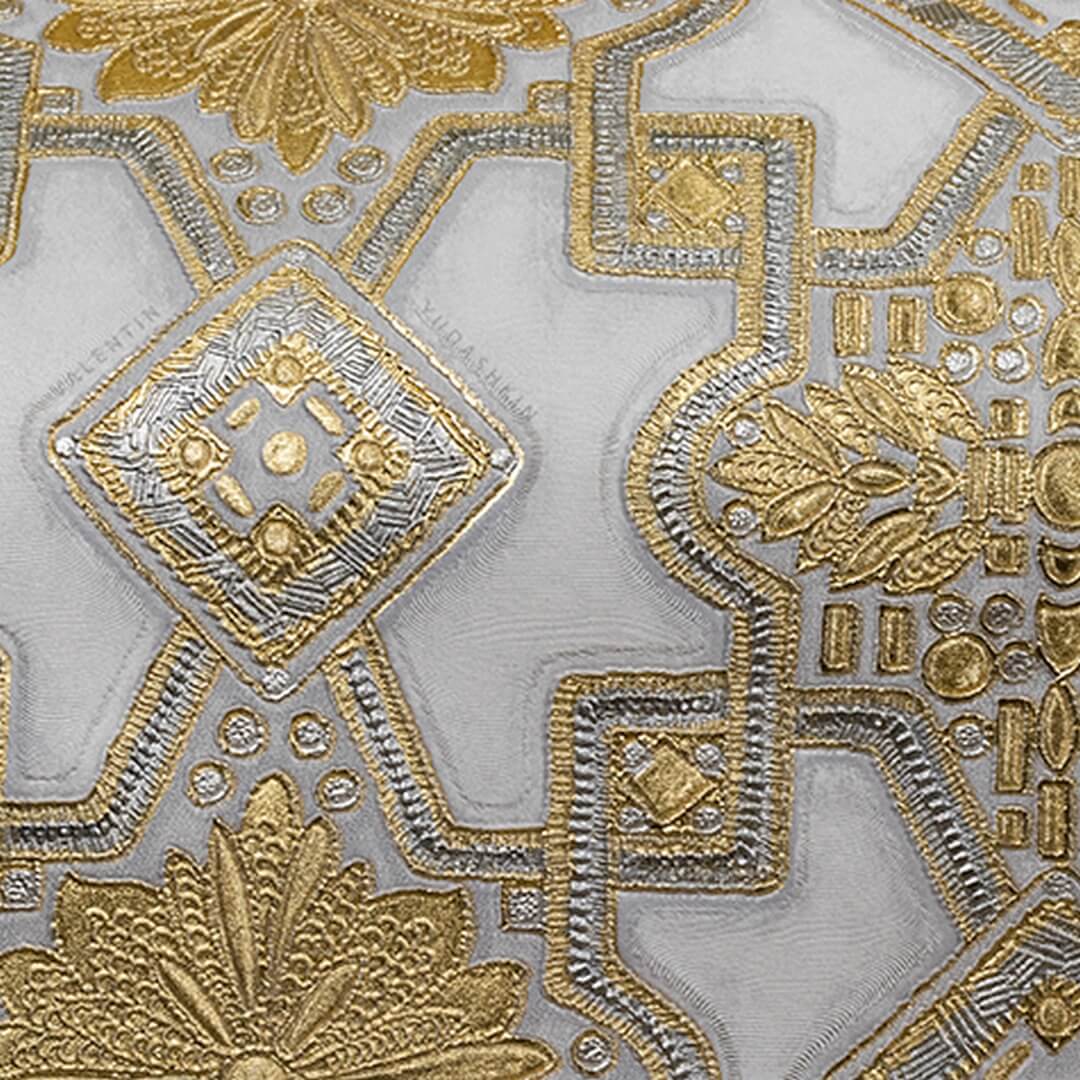 Tapeta ekskluzywny ornament złota Valentin Yudashkin 86001 Collection N.5 Gold Edition - 106 cm szer.